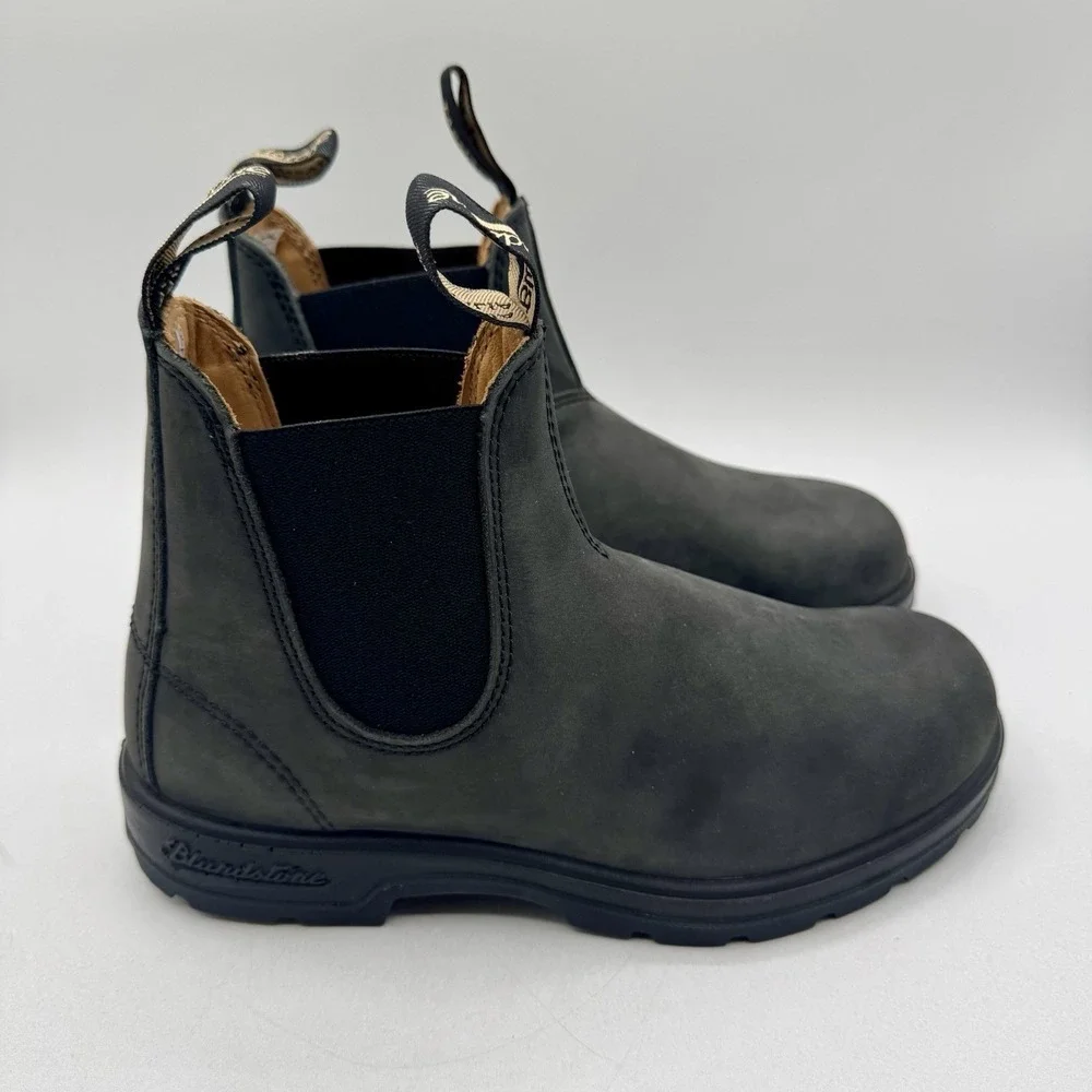 Blundstone 587 Boots Women's Size 7.5 UK 4.5 Rustic Black Leather Extra Footbeds